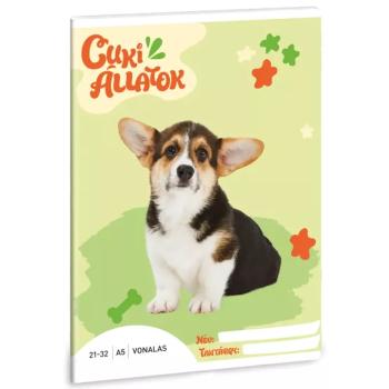 Ars Una: Cuki állatok - Welsh Corgi vonalas füzet A/5 kép
