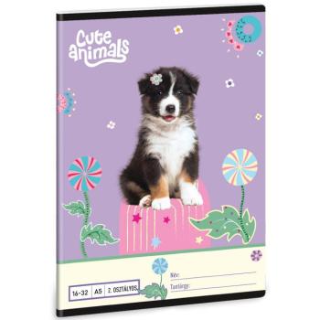 Ars Una: Cute Animals-Aussie 2.osztályos vonalas füzet A/5 16-32 kép