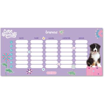 Ars Una: Cute animals - Aussie egylapos, kétoldalas órarend kép