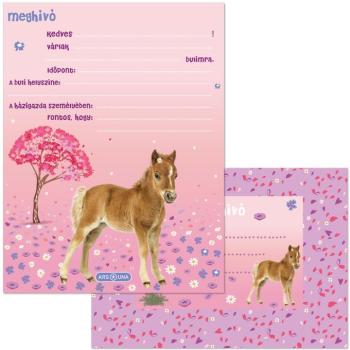 Ars Una: Cute Animals Horse lovas 10db-os meghívó szett borítékkal kép
