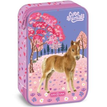 Ars Una: Cute Animals lovas többszintes tolltartó 15,5x22,5x4,5cm kép
