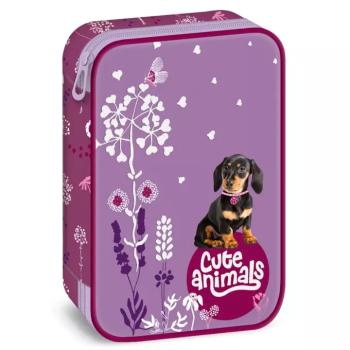 Ars Una: Cute Animals - Puppy tacskó mintás többszintes tolltartó 15,5x22,5x4,5cm kép