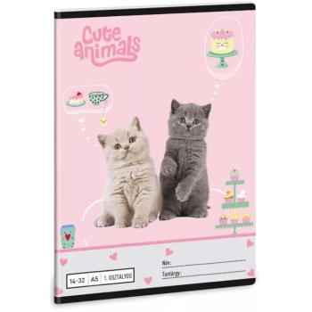 Ars Una: Cute Animals - Tea Party A/5 1.osztályos vonalas füzet 14-32 kép