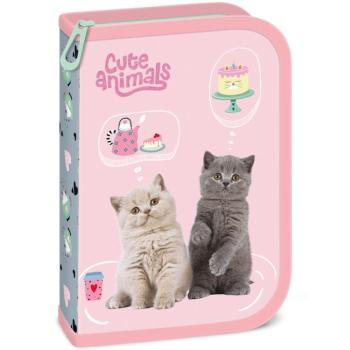 Ars Una: Cute animals tea party cicás kihajtható töltött tolltartó 12,8x19,3x3,6 cm kép