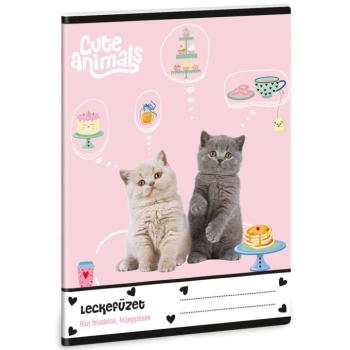 Ars Una: Cute animals-tea party cicás leckefüzet 38 lapos A/5 kép