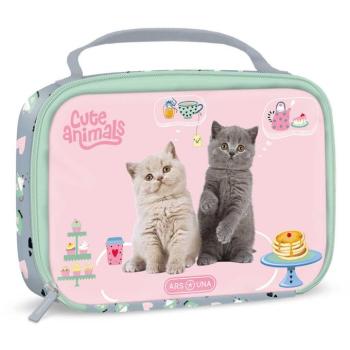 Ars Una: Cute Animals Tea party cicás thermo uzsonnás táska 20x14x6,5cm kép