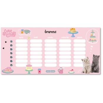 Ars Una: Cute animals - Tea Party egylapos, kétoldalas órarend kép