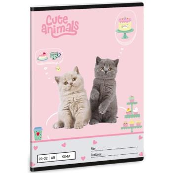 Ars Una: Cute Animals - Tea Party sima füzet A/5 20-32 kép