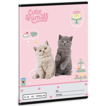Ars Una: Cute Animals - Tea Party vonalas füzet A/5 21-32 kép
