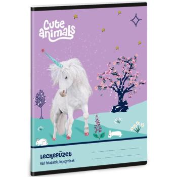 Ars Una: Cute animals Unikornis mintás leckefüzet 38 lapos A/5 kép