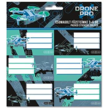 Ars Una: Drone Pro csomagolt füzetcímke 3x6 db-os kép