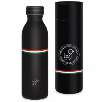 Ars Una: Flag Black Magyar zászlós duplafalú fém kulacs díszdobozban 600ml kép
