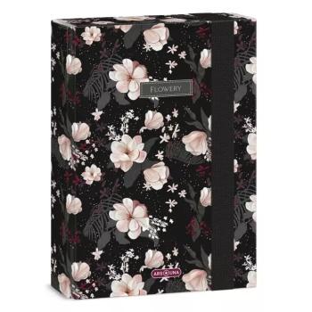 Ars Una: Flowery Black A/5 füzetbox kép