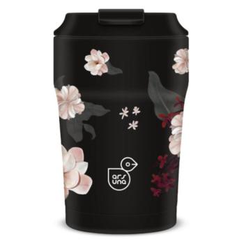 Ars Una Flowery Black thermo bögre 350ml kép