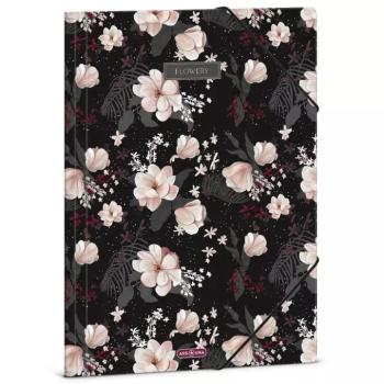 Ars Una: Flowery Black virágos gumis mappa A/4 kép