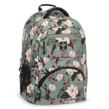 Ars Una: Flowery green ergonomikus iskolatáska hátizsák 27 L kép
