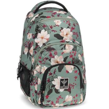 Ars Una: Flowery green iskolatáska hátizsák AU-2 32x46x22cm kép