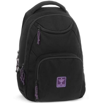 Ars Una: Girl's Black-Violet Cordura iskolatáska hátizsák AU-6 34x45x26cm kép