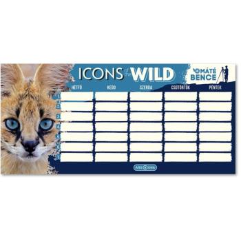 Ars Una: Máté Bence Icons of the Wild-Serval egylapos, kétoldalas órarend kép