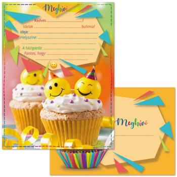 Ars Una: Muffin mintás 10db-os meghívó szett borítékkal kép