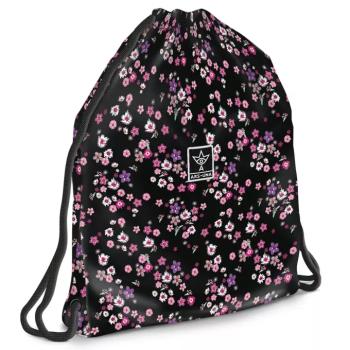 Ars Una: Pearl Blossom Black virágos tornazsák, sportzsák 37,5x46cm kép
