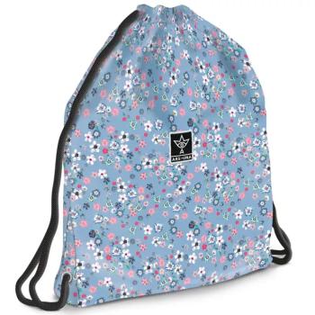 Ars Una: Pearl Blossom Blue virágos tinédzser tornazsák, sportzsák 37,5x46cm kép