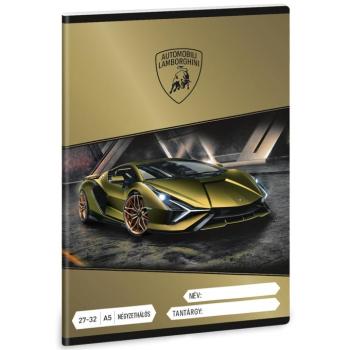 Ars Una: Sárga Lamborghini mintás kockás füzet A/5 27-32 kép
