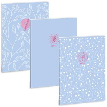 Ars Una: Soft Touch Skyblue Spring extra kapcsos négyzethálós füzet A/4 kép