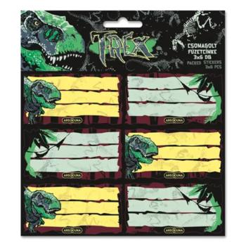 Ars Una: T-Rex csomagolt füzetcímke 3x6db-os kép