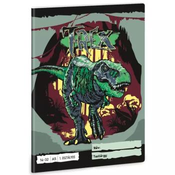 Ars Una: T-Rex dinoszauruszos 1.osztályos vonalas füzet A/5 kép