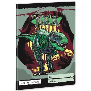 Ars Una: T-Rex dinoszauruszos 2.osztályos vonalas füzet A/5 kép