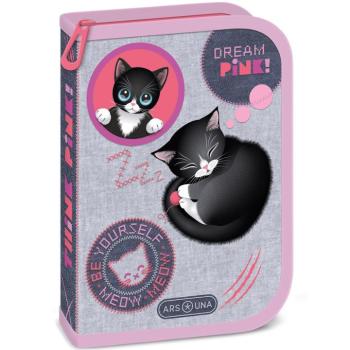 Ars Una: Think Pink cicás kihajtható töltött tolltartó 12,8x19,3x3,6 cm kép