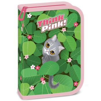 Ars Una: Think Pink cicás töltött kihajtható tolltartó 12,8x19,3x3,6cm kép