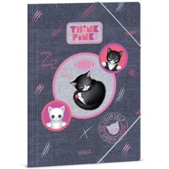 Ars Una: Think Pink cuki cicás gumis dosszié A/4-es méret kép