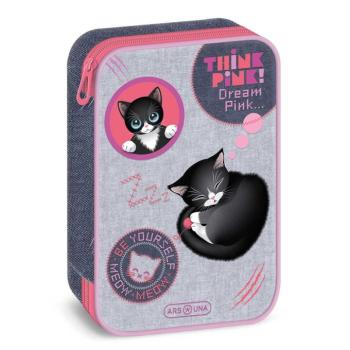 Ars Una: Think Pink többszintes tolltartó 15,5x22,5x4,5cm kép