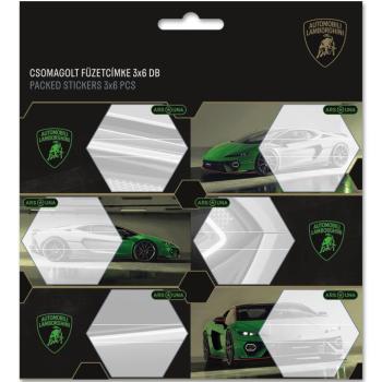 Ars Una: Zöld Lamborghini mintás csomagolt füzetcímke 3x6db-os kép