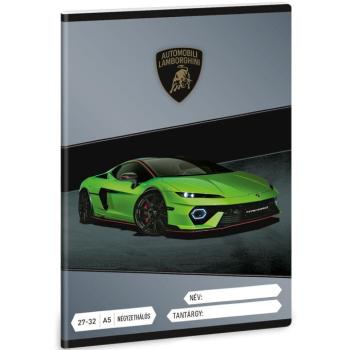 Ars Una: Zöld Lamborghini mintás kockás füzet A/5 27-32 kép