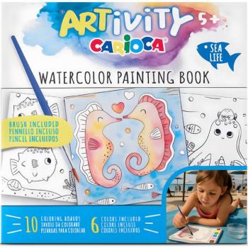 ARTivity: Tengeri állatok akvarell kifestőkönyv ecsettel – Carioca kép