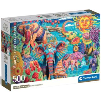 Az elefántok karneválja 500db-os HQC kompakt puzzle - Clementoni kép