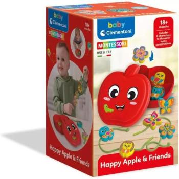 Baby Clementoni: Fűzős játék alma formájú tárolóban kép