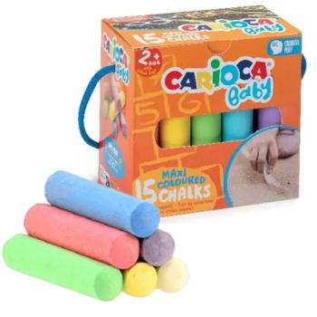 Baby Maxi 15 db-os színes aszfaltkréta szett - Carioca kép