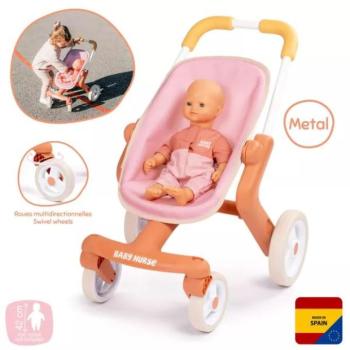 Baby Nurse: Bolygó kerekes babakocsi- rózsaszín kép