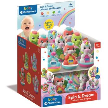 Baby Spin & Dream unikornis és sárkány babajáték 1db - Clementoni kép