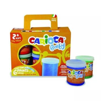 Baby ujjfesték szett különböző színekkel 6x80ml - Carioca kép