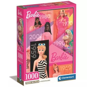 Barbie 65 év 1000db-os Compact puzzle 50x70cm - Clementoni kép