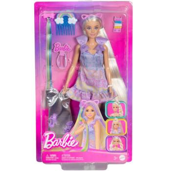 Barbie baba cicás ruhában divatos tincsek játékszett - Mattel kép