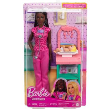 Barbie barna hajú gyerekorvos karrierbaba játékszett - Mattel kép
