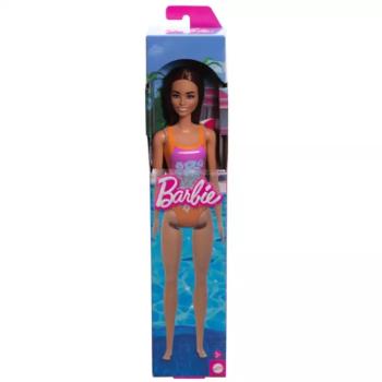 Barbie Beach baba lila színű, mintás fürdőruhában - Mattel kép