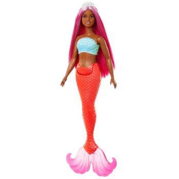 Barbie Dreamtopia: Sellő baba rózsaszín hajjal és korallszínű uszonnyal - Mattel kép
