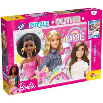 Barbie legjobb barátnők 108db-os glitter puzzle 50x35cm - Lisciani kép